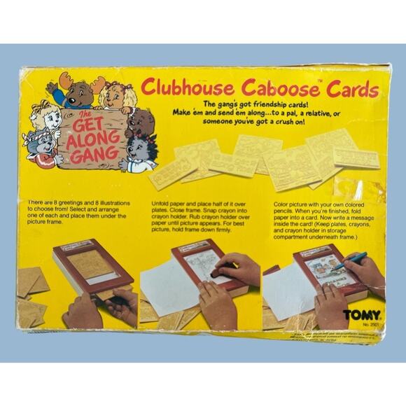 VTG TOMY 80s Get Along Gang Clubhouse Caboose Cards Kit Box Art Nostalgia Retro - Picture 5 of 10